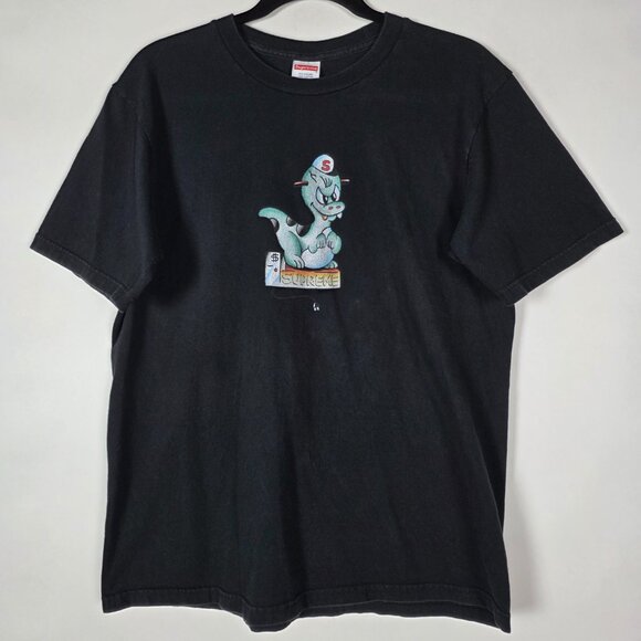 Supreme Dinosaur SS20 Mens Medium Short Sleeve Black Graphic T Shirt - Picture 1 of 7